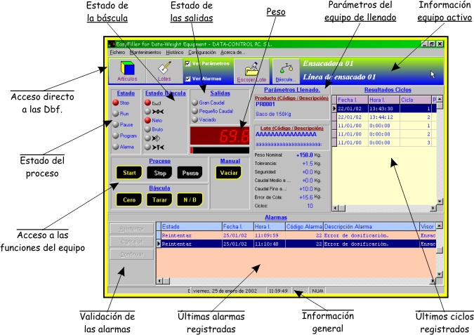 easyFiller Programa gestion de llenados